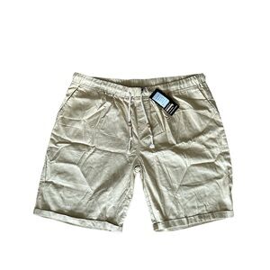 NWT Men’s XXL summer casual linen shorts,elastic waist and pockets